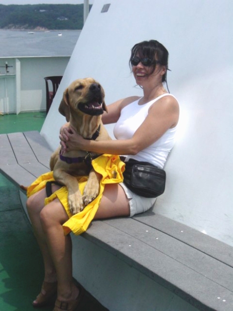 Chaka and me on the Port Jeff Ferry